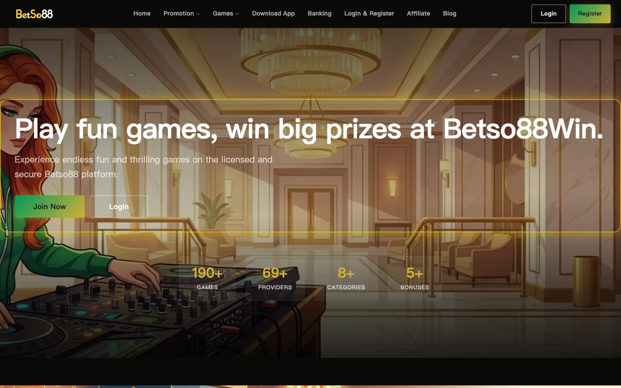 Betso88 homepage screenshot