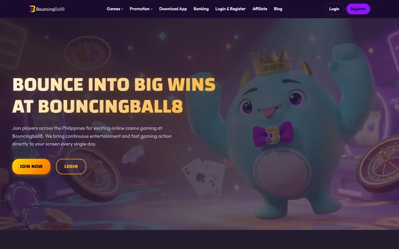 Bouncingball8 homepage screenshot