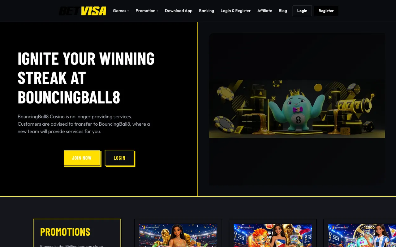 Bouncingball8 homepage screenshot