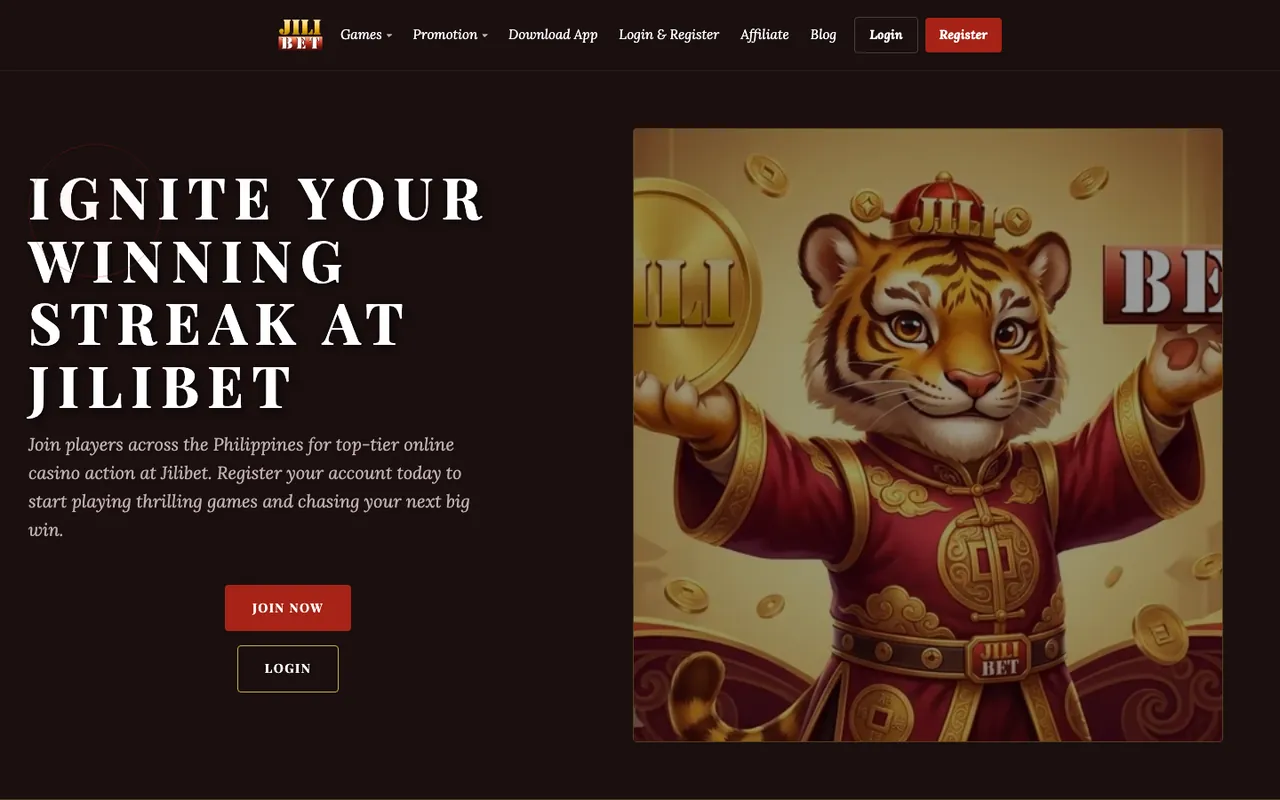 JILIBET homepage screenshot