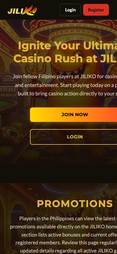 Jiliko mobile homepage