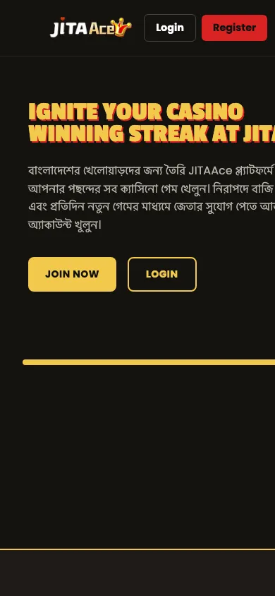 Jitaace mobile homepage