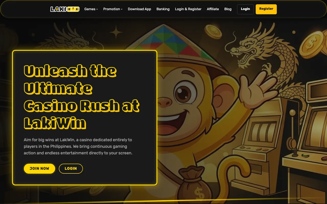 LakiWin homepage screenshot