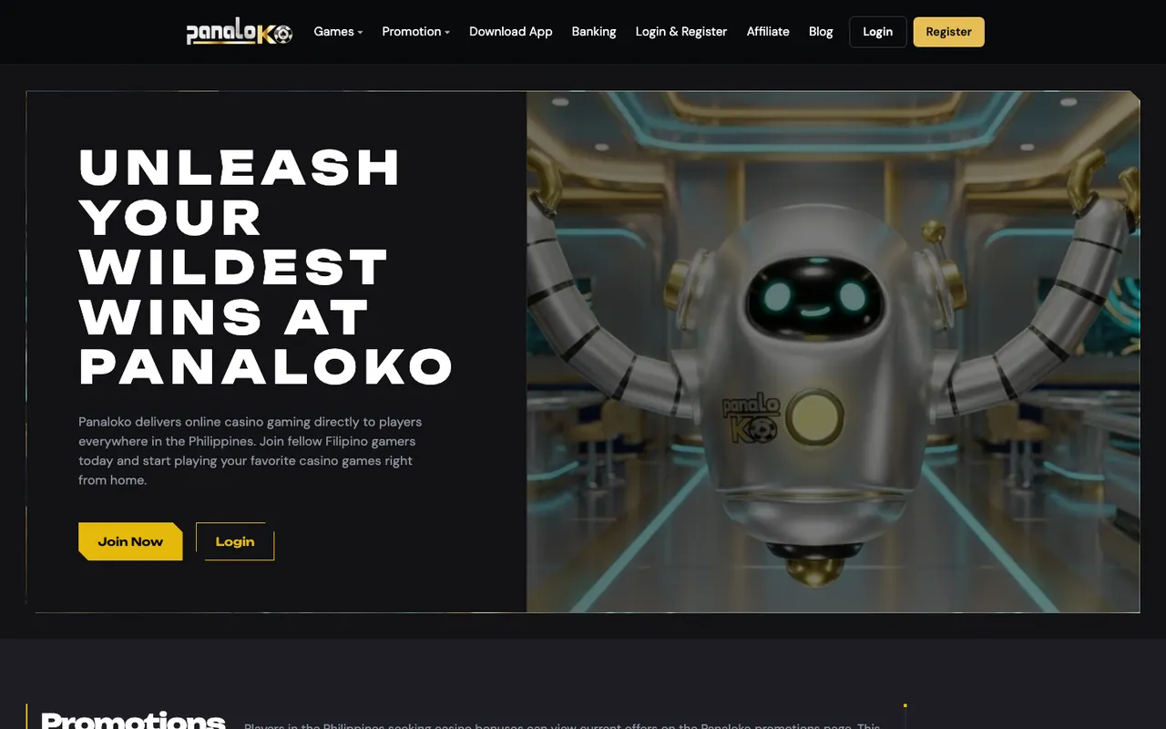 Panaloko homepage screenshot